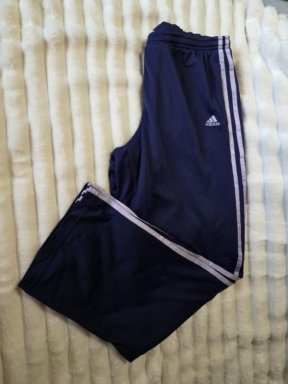 Adidas Dusty Purple Track Pants with Lavender Side Stripes